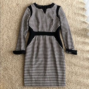 BAOYAN Fitted Houndstooth Dress